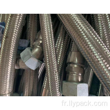 Tuyaux tressés en fil métallique ondulé Tuyau en métal flexible
